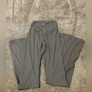 Gray flared leggings